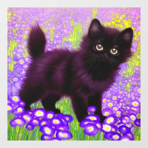 Autocollant Pour Fenêtre Gustav Klimt Black Kitten