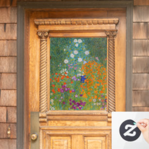 Autocollant Pour Fenêtre Gustav Klimt - Jardin des fleurs