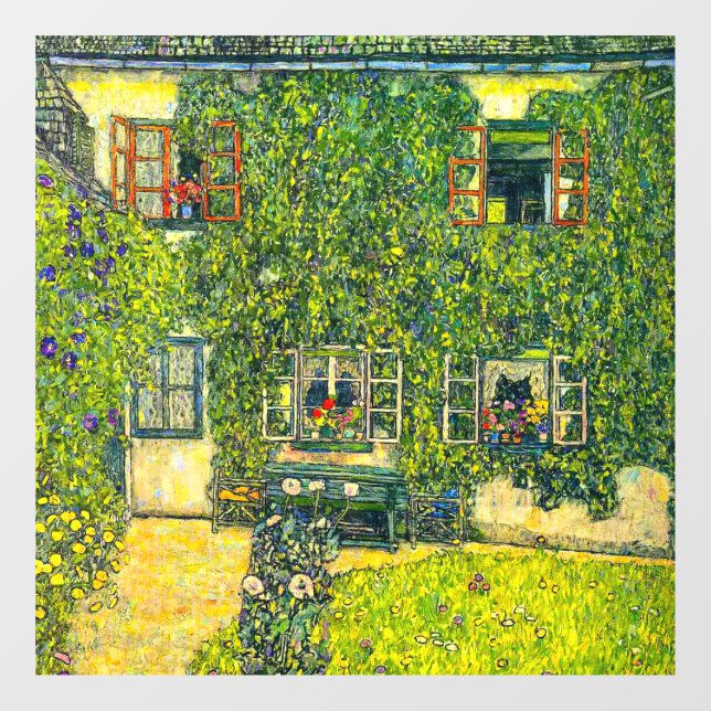 Autocollant Pour Fenêtre Gustav Klimt La Maison de Guardaboschi (Feuille)