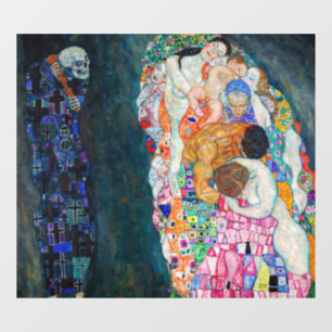 Autocollant Pour Fenêtre Gustav Klimt - Mort et vie
