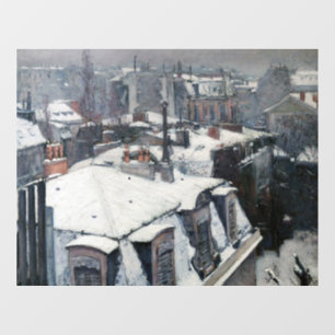 Autocollant Pour Fenêtre Gustave Caillebotte - Toits sous la neige
