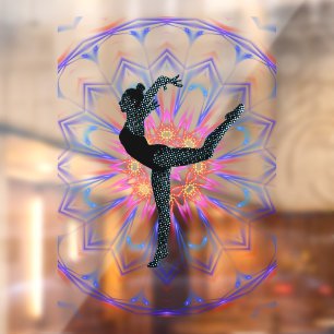 Autocollant Pour Fenêtre Gymnastique / Danse Cling Abstrait