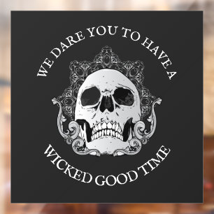 Autocollant Pour Fenêtre Halloween crâne gothique