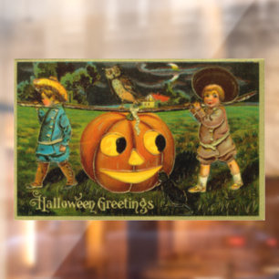 Autocollant Pour Fenêtre Halloween Jack-o-Lantern nuit de récolte par les e