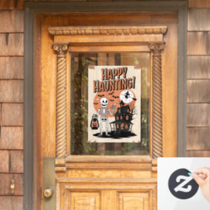 Autocollant Pour Fenêtre Halloween vintage - Happy Haunting