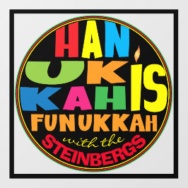 Autocollant Pour Fenêtre Hanoukka Est Funukkah Clic Fenêtre
