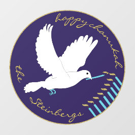 Autocollant Pour Fenêtre Hanoukka est Love Dove Window Cling