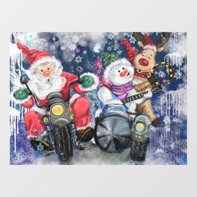 Autocollant Pour Fenêtre Happy Friends Funny Christmas Window Cling (Feuille)