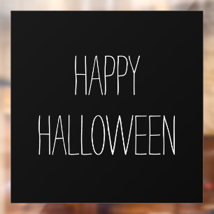 Autocollant Pour Fenêtre Happy Halloween noir blanc éffrayant manuscrit