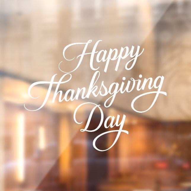 Autocollant Pour Fenêtre Happy Thanksgiving (Feuille 2)