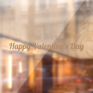 Autocollant Pour Fenêtre Happy Valentine's Day Window Cling