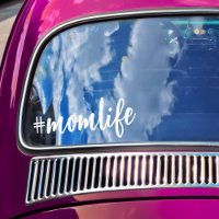 Hashtag #Momlife Calligraphie blanche Voiture de m