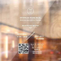 Heures d'ouverture de la boutique avec logo d'entr