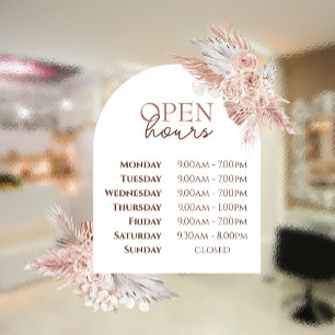 Autocollant Pour Fenêtre Heures d'ouverture des roses et de l'arche Autocol