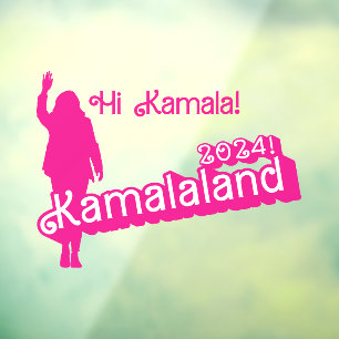 Autocollant Pour Fenêtre "Hi Kamala" - Décale murale (slogan B)