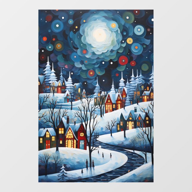 Autocollant Pour Fenêtre Hiver Wonderland Fenêtre Classer (Feuille)