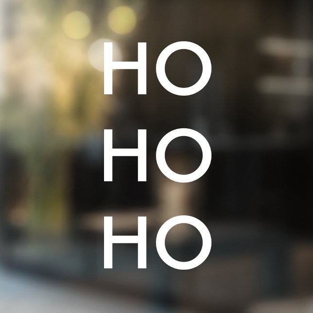 Autocollant Pour Fenêtre Ho Ho Ho | Mini nettoyage simple Noël blanc (Créateur téléchargé)