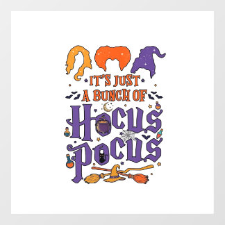 Autocollant Pour Fenêtre Hocus Pocus Halloween Sorcières Chaudron Balai Cha