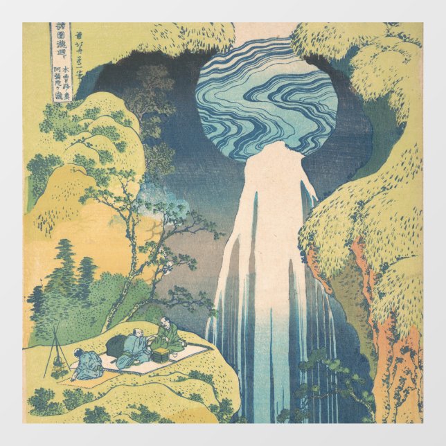 Autocollant Pour Fenêtre Hokusai Amida Cascade Japon (Feuille)