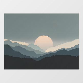 Autocollant Pour Fenêtre Horizon Fauviste | Lune Charbon WB Clair 2420 Rése