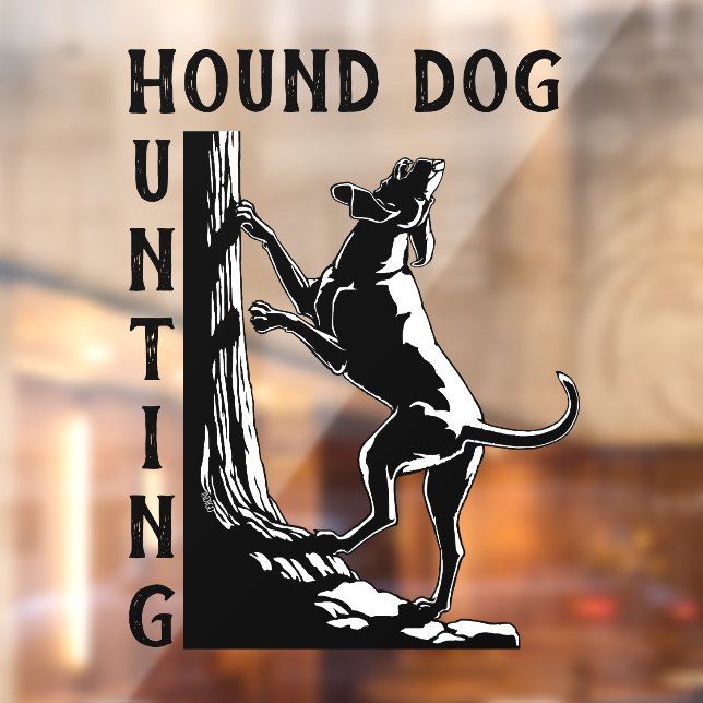 Autocollant Pour Fenêtre Hound Dog Decal Custom Hound Dog Art Window Clouag (Feuille 2)