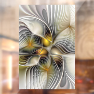 Autocollant Pour Fenêtre Illusion Optique Abstrait 3D Fractal Avec Profonde