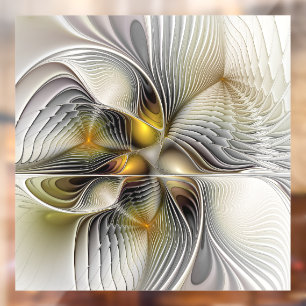 Autocollant Pour Fenêtre Illusion Optique Abstrait 3D Fractal Avec Profonde