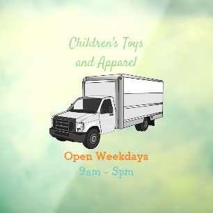 Autocollant Pour Fenêtre Illustration de camionnette en cartoon