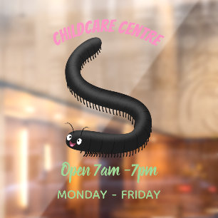 Autocollant Pour Fenêtre Illustration de dessin mignon millipede