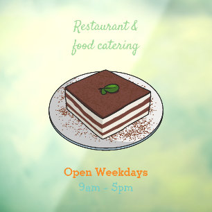 Autocollant Pour Fenêtre Illustration de gâteau de Tiramisu