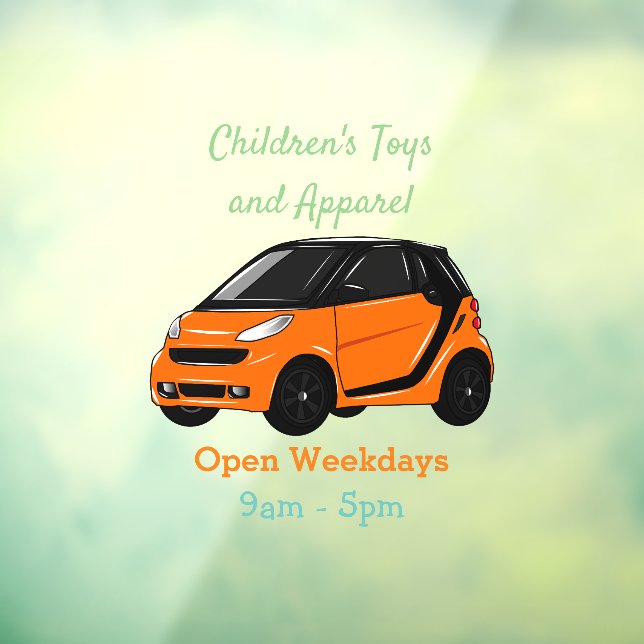 Autocollant Pour Fenêtre Illustration de micro-voiture (Feuille 3)