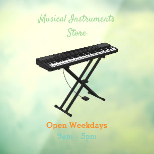 Autocollant Pour Fenêtre Illustration de piano clavier