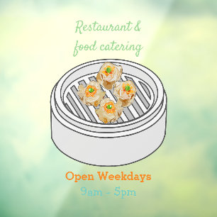 Autocollant Pour Fenêtre Illustration de Shumai dim sum