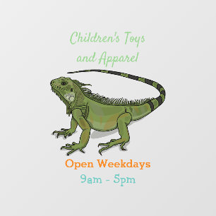 Autocollant Pour Fenêtre Illustration d'Iguana