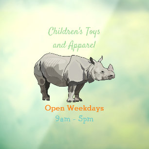Autocollant Pour Fenêtre Illustration du rhinocéros de Javan