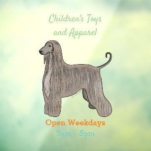 Autocollant Pour Fenêtre Illustration d'un chien hound afghan