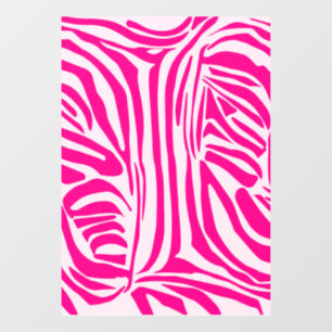 Autocollant Pour Fenêtre Impression zèbre rose