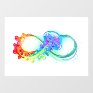 Autocollant Pour Fenêtre Infinity avec Rainbow Jellyfish