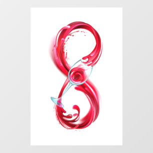 Autocollant Pour Fenêtre Infinity with Red Wine