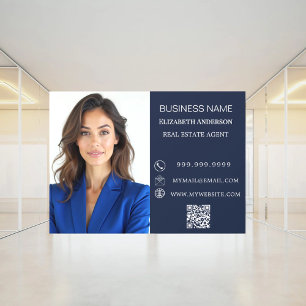 Autocollant Pour Fenêtre Informations de contact photo d'entreprise moderne