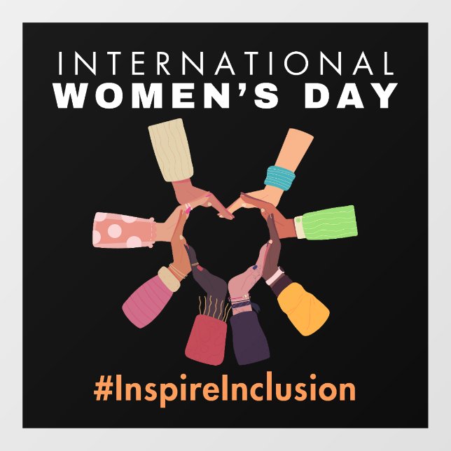 Autocollant Pour Fenêtre Inspirer l'inclusion Journée internationale de la  (Feuille)