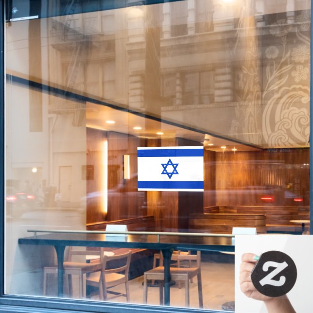 Autocollant Pour Fenêtre israël (Fenêtre de café)