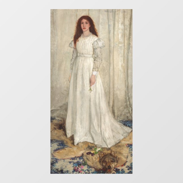 Autocollant Pour Fenêtre James Whistler - Symphonie en blanc no 1 (Feuille)