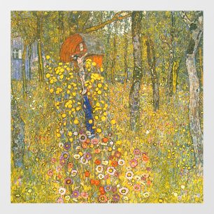 Autocollant Pour Fenêtre Jardin agricole Gustav Klimt avec Crucifix