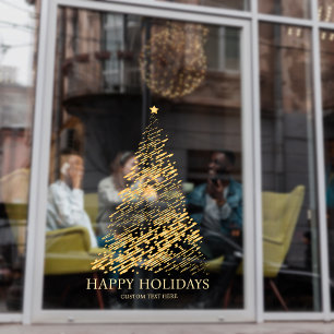 Autocollant Pour Fenêtre Jardin de Noël Gold de Holiday Modern