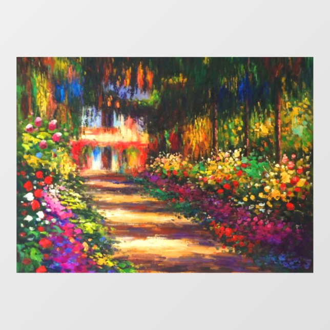 Autocollant Pour Fenêtre Jardin du Monet à Giverny (Feuille)