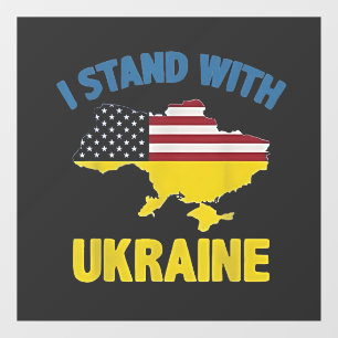 Autocollant Pour Fenêtre Je me tiens avec l'Ukraine