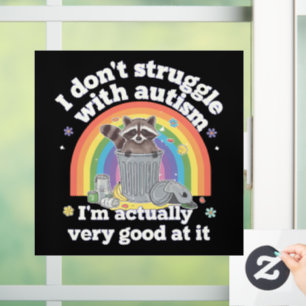 Autocollant Pour Fenêtre Je Ne Lutte Pas Avec L'Autisme Autistique Funny Ra