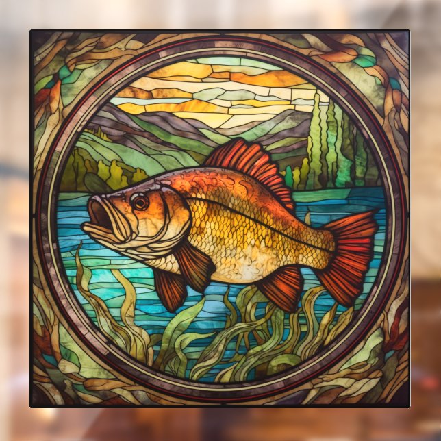 Autocollant Pour Fenêtre Je Préférerais Pêcher Faux Verre (Feuille 2)