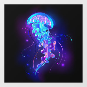 Autocollant Pour Fenêtre Jellyfish éclatante couleur